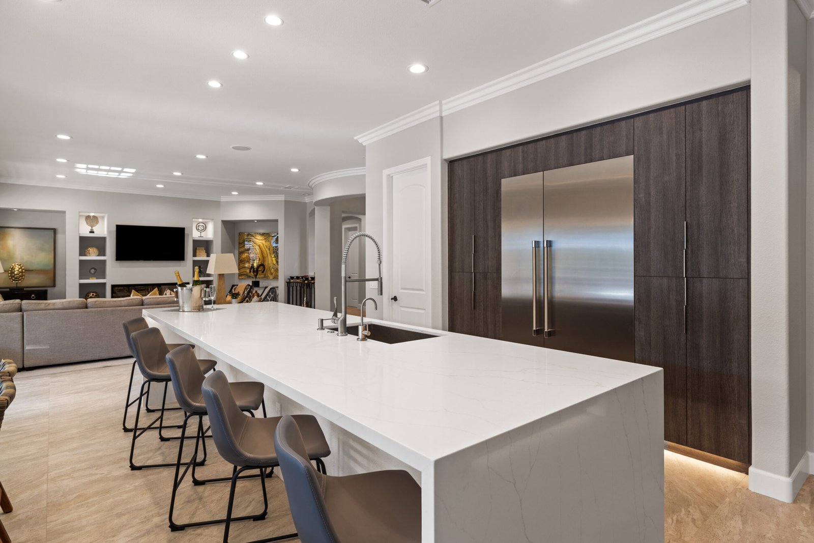 Custom cabinetry made to the exact specifications of the client make this kitchen something special.